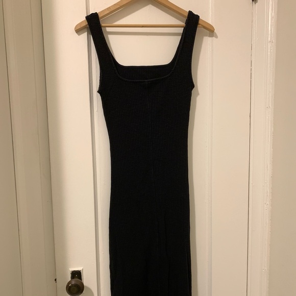 Maternity Fitted Sleeveless Square-Neck Midi Dress - Picture 3 of 5